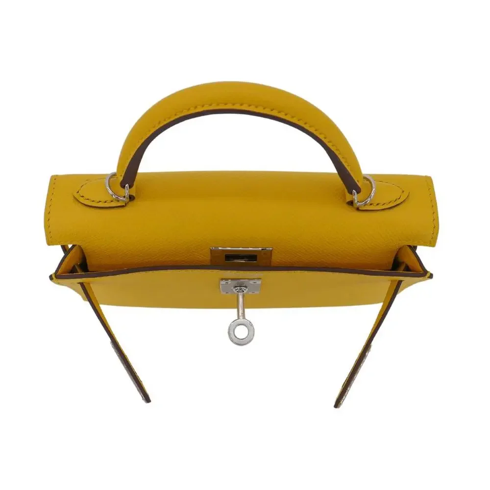 Hermès Kelly Mini II Jaune De Naples Epsom Leather PHW - Picture 7 of 8